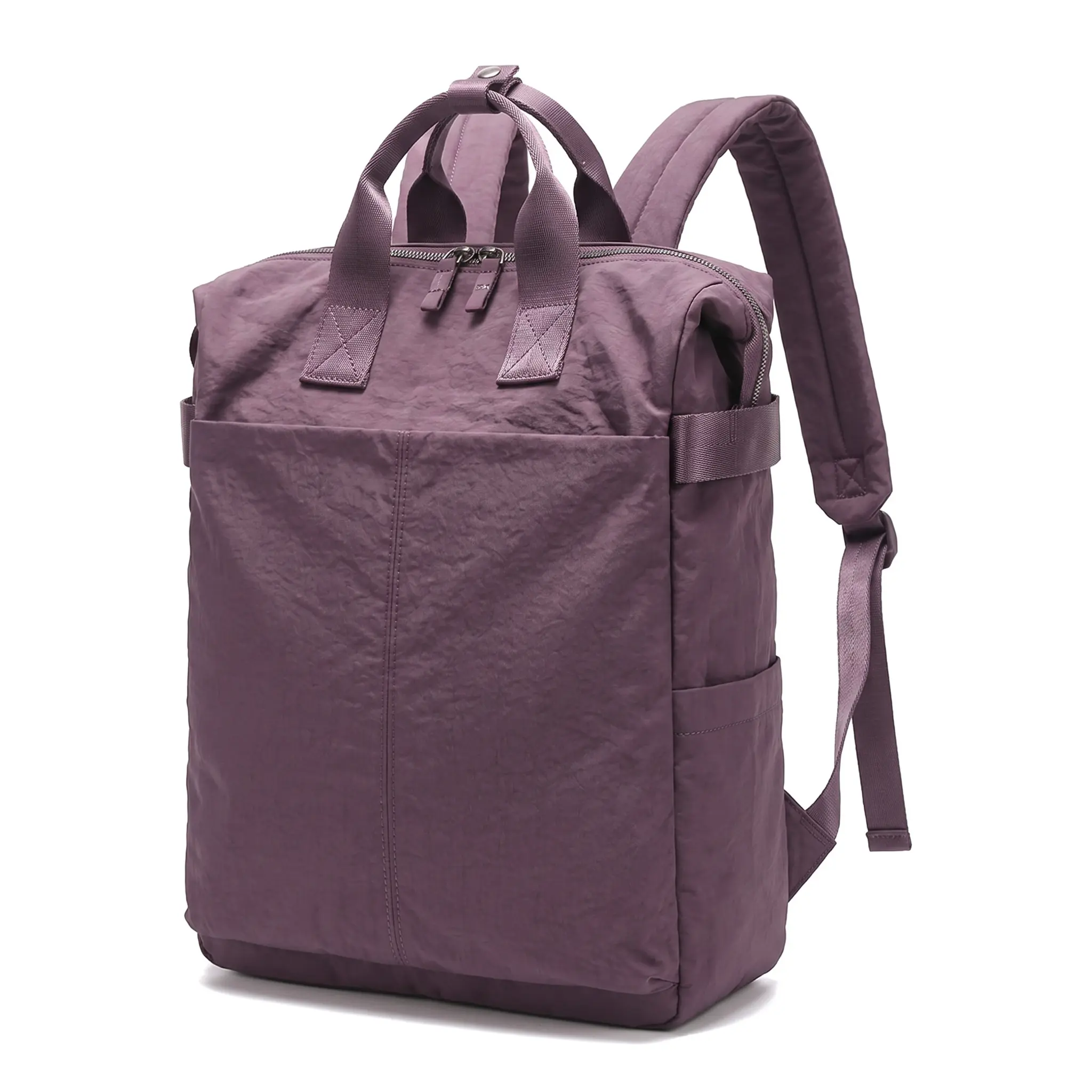 Women's 15-Inch Large Capacity Polyester Backpack - 36-55L, Durable, Stitched Detail, Breathable Back, Business Commute, Travel, Unisex Style, College Student Everyday Essential