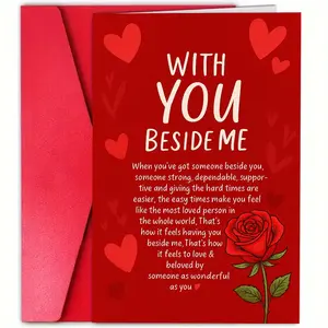1pc Romantic Love Card with Heartfelt Message Perfect for Partners Anniversary Valentines Day or Special Moments to Express Gratitude and Deep Affection