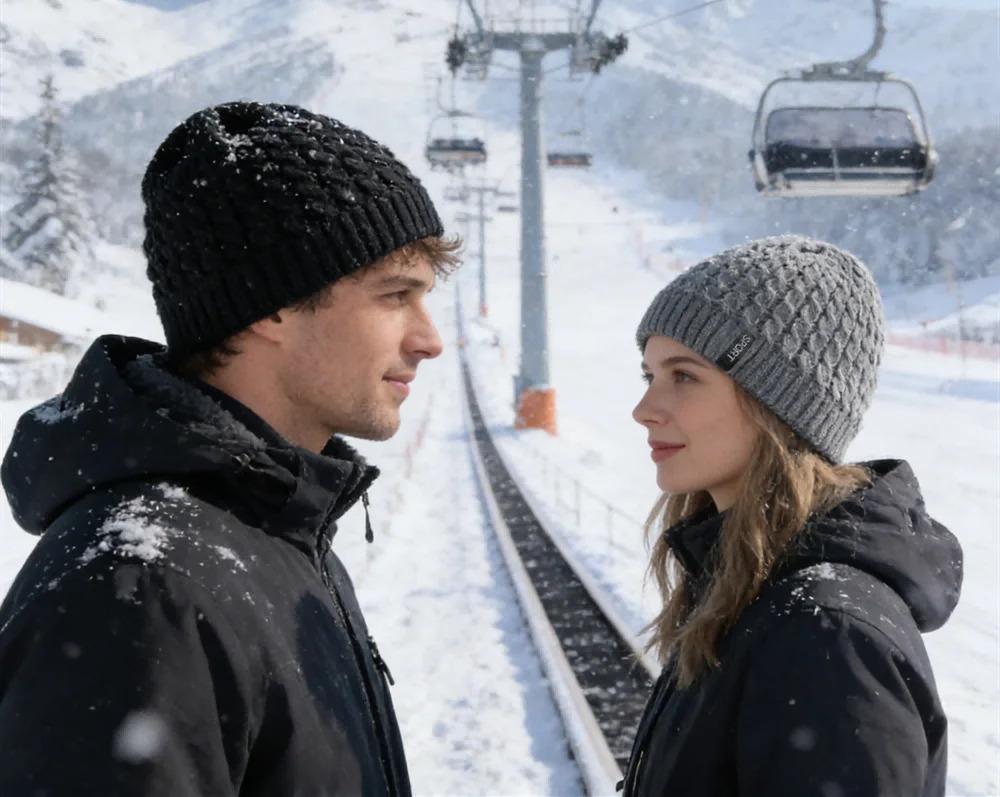 Hot Sale Unisex Casual Winter Hat SPORT Label Twisted Pattern Knitted Hat Winter Cozy Soft Beanie Hats