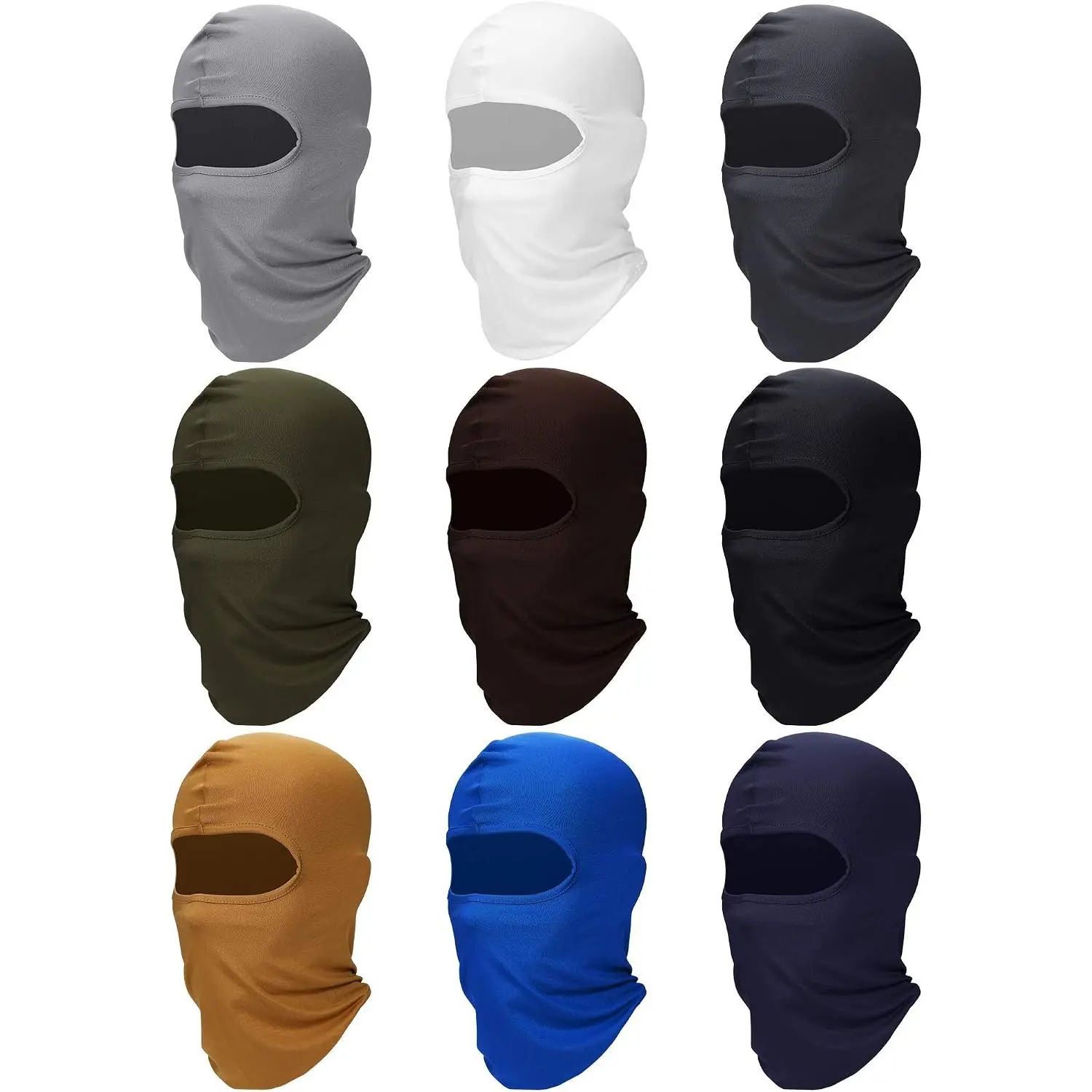 9 count Ski Mask Men Balaclava Pasa Montañas para Hombre  Protection Full  Cover Cooling  Gaiter Bandana