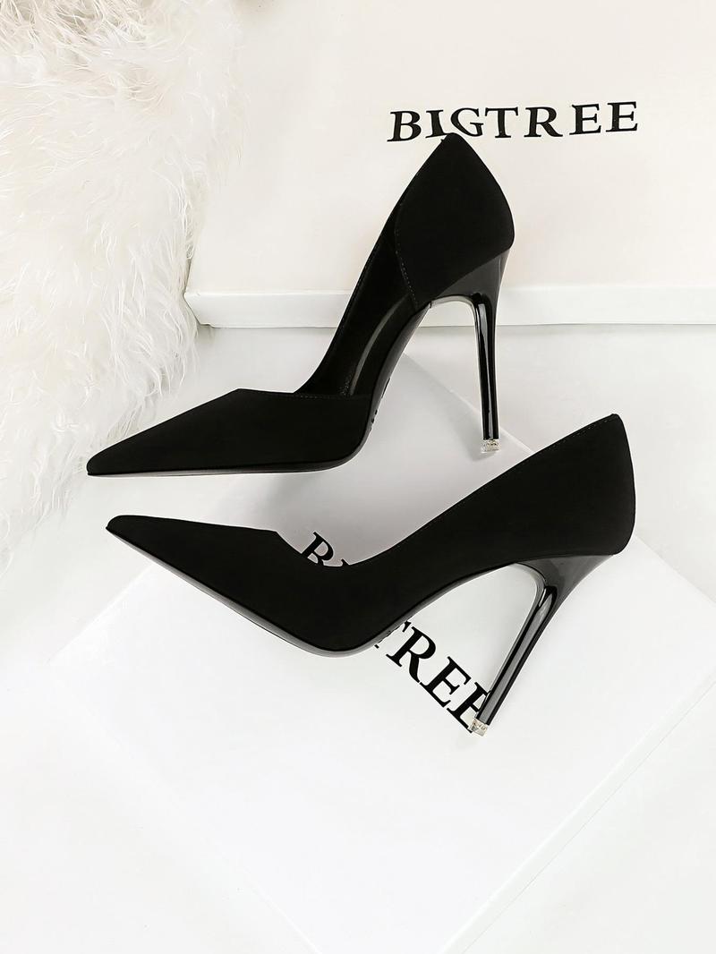 Women's Elegant Solid Color High Heels, Fashionable Pointed Toe Stiletto Heel Heels for Party, Daily Decor, Trendy All-match Minimalist Heeled Shoes for Women & Girls, Sophisticated Look, Gifts for Girlfriend