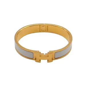 Pre-owned HERMES Clic H Enamel H Buckle Bracelet P226055492