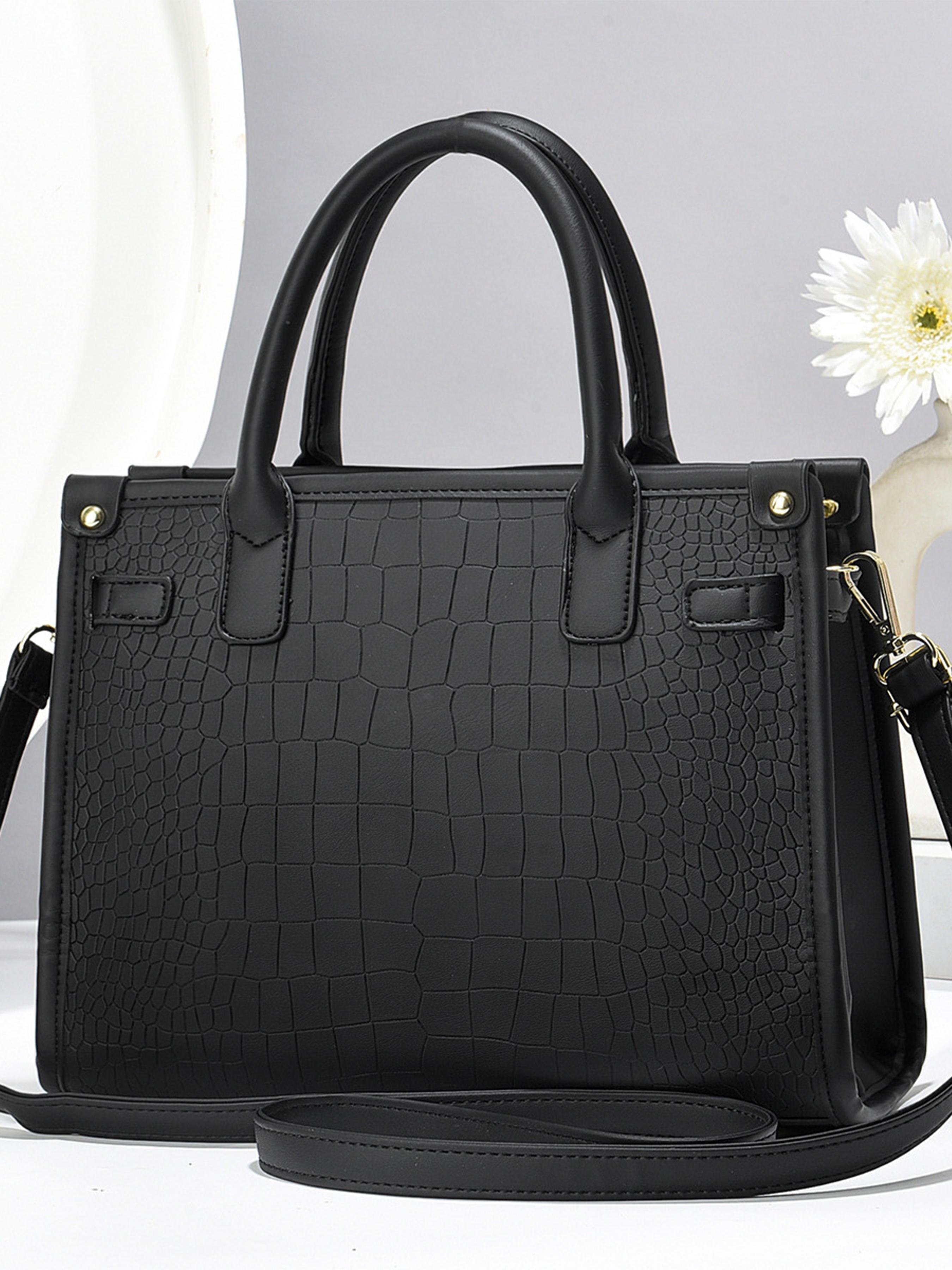 Women Purses and Handbags 3PCS Set Tote Shoulder Bag Top Handle Satchel Purse with Matching Wallet for Work Daily Use Gift