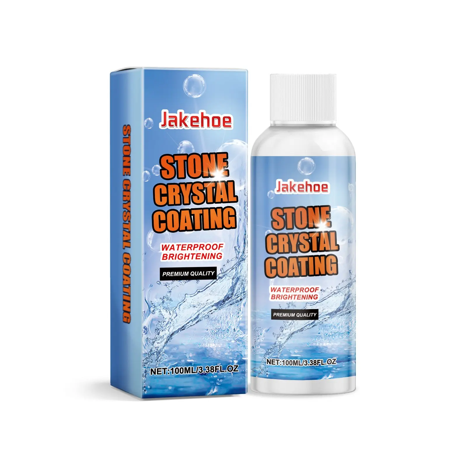 Stone Glossy Coating Agent (100ML), Kitchen Quartz Tile Countertop Scratch Cleaner, Stain Remover, Brightening Agent, Stone Crystal Coating