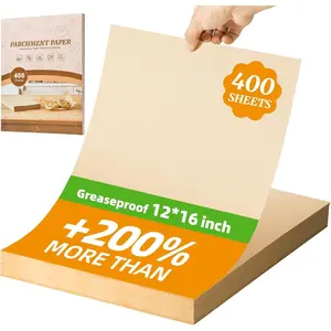 400 count  Paper Sheets 12x 16 Inches, Pre Cut  Paper Sheets for Baking, Bread, Cakes, Cookies - Non-Stick Baking Paper Sheets for Grilling, Air Fryer