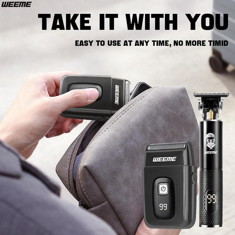 WEEME USB Rechargeable Hair Trimmer Kit, 1 Set Electric Hair Clipper with Accessories, Professional Beauty & Personal Care Product, Cordless Clippers, Hair Cutting Kit