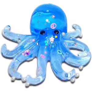 Squishy Octopus Stress Sugar Balls, Soft Octopus Tabas for Kids, Glitter Sea Animal Squeeze Toys, Stress Relief Squishy, Birthday Gifts, Classroom Prizes, Party Favors