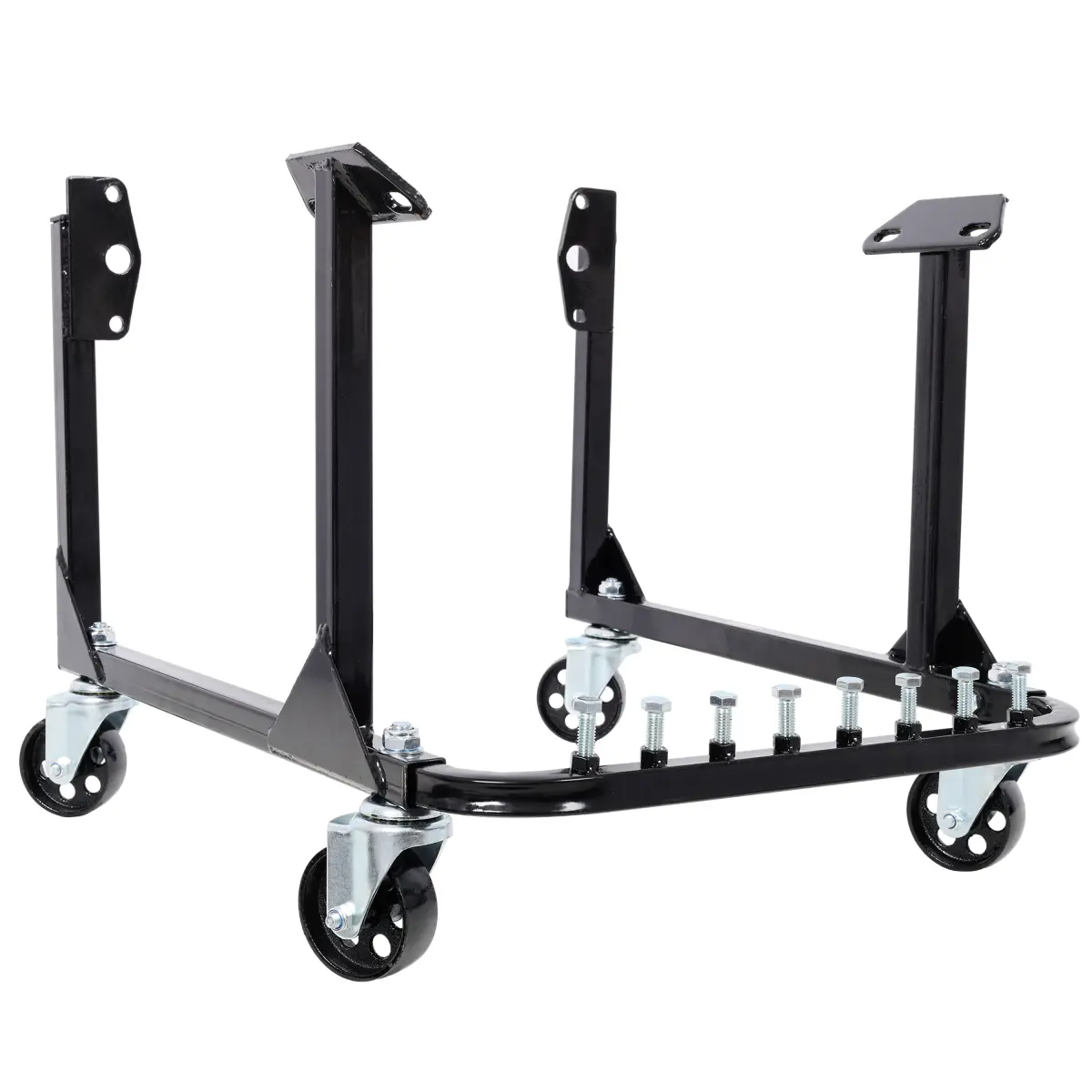 Heavy-Duty Steel Engine Stand, 750 LBS Capacity, 3" 360° Swivel Casters, Complete Hardware Kit, 20.50 in. Size, Industrial-Grade Welding, Rolling Repair & Long-Term Storage Stand for BB-CHEVY & GEN-1 SB-CHEVY Engines, Ideal for DIY Enthusiasts, Compatibil