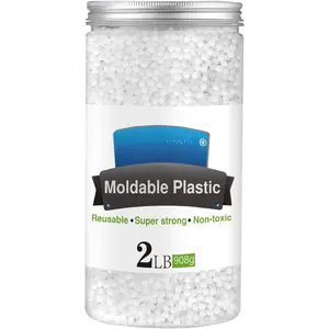 Moldable Plastic Clay, 2Lb/32oz White Modeling Clay Thermoplastic Beads for DIY Modeling Making Creative Activity,  Creating Teaching Kits for Adults or
