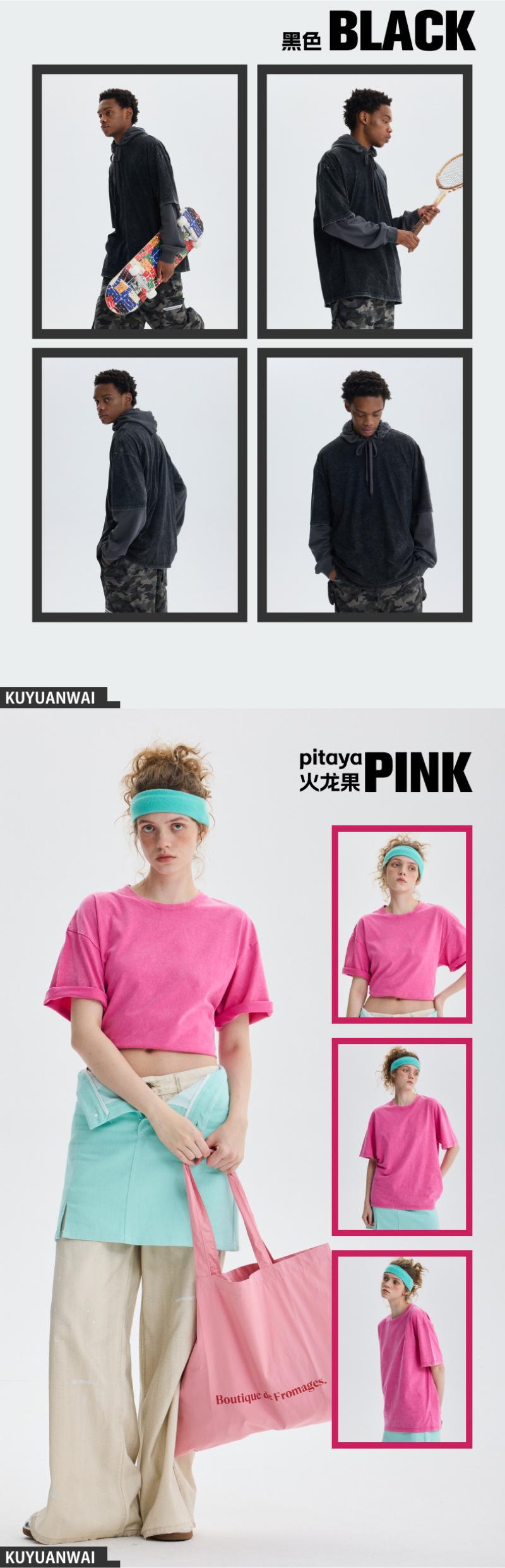 Oversized T-shirts for Men Gym Vintage Heavyweight T-shirts Cotton Workout Acid Wash Baggy Tees Half Short Sleeve Summer Top Casual Loose Fit Solid Streetwear Comfortable Tees