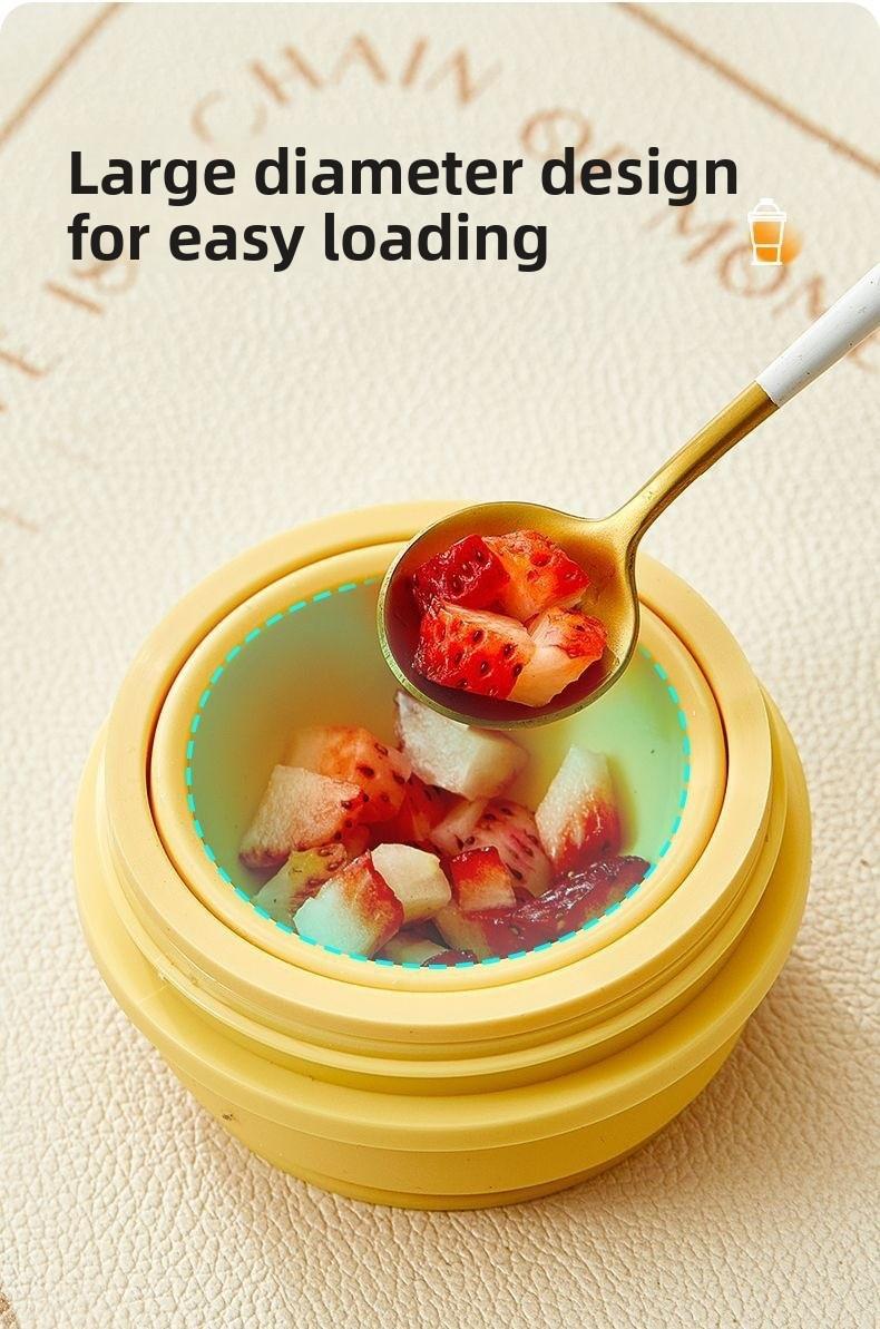 Portable Foldable Ice Ball Cup Silicone Food Grade Ice Maker With Straw Summer Outdoor Travel Mug