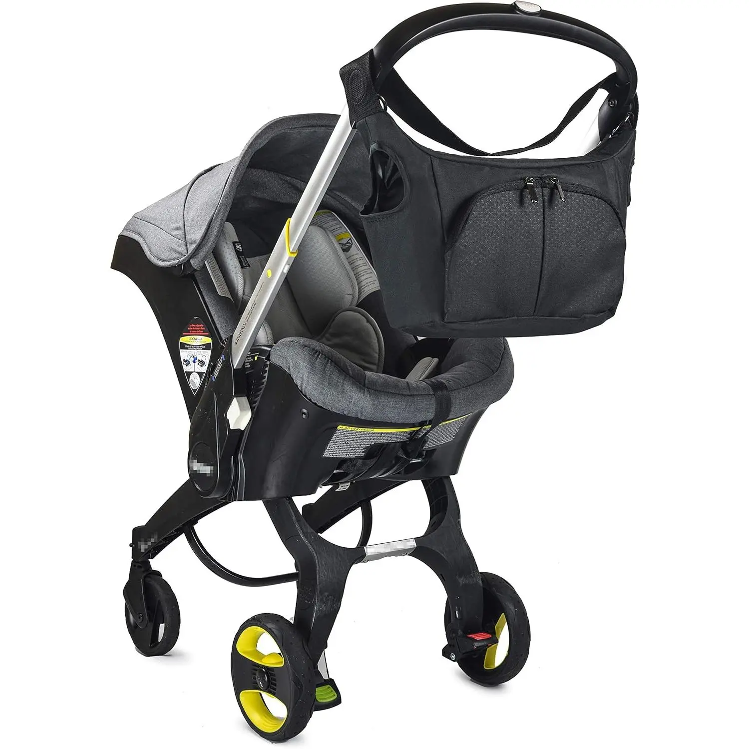 Essential Bag, Compatible with Doona Car Seat Stroller, with additional hooks and straps to be compatible with any universal stroller, Converts into Tote Diaper Bag