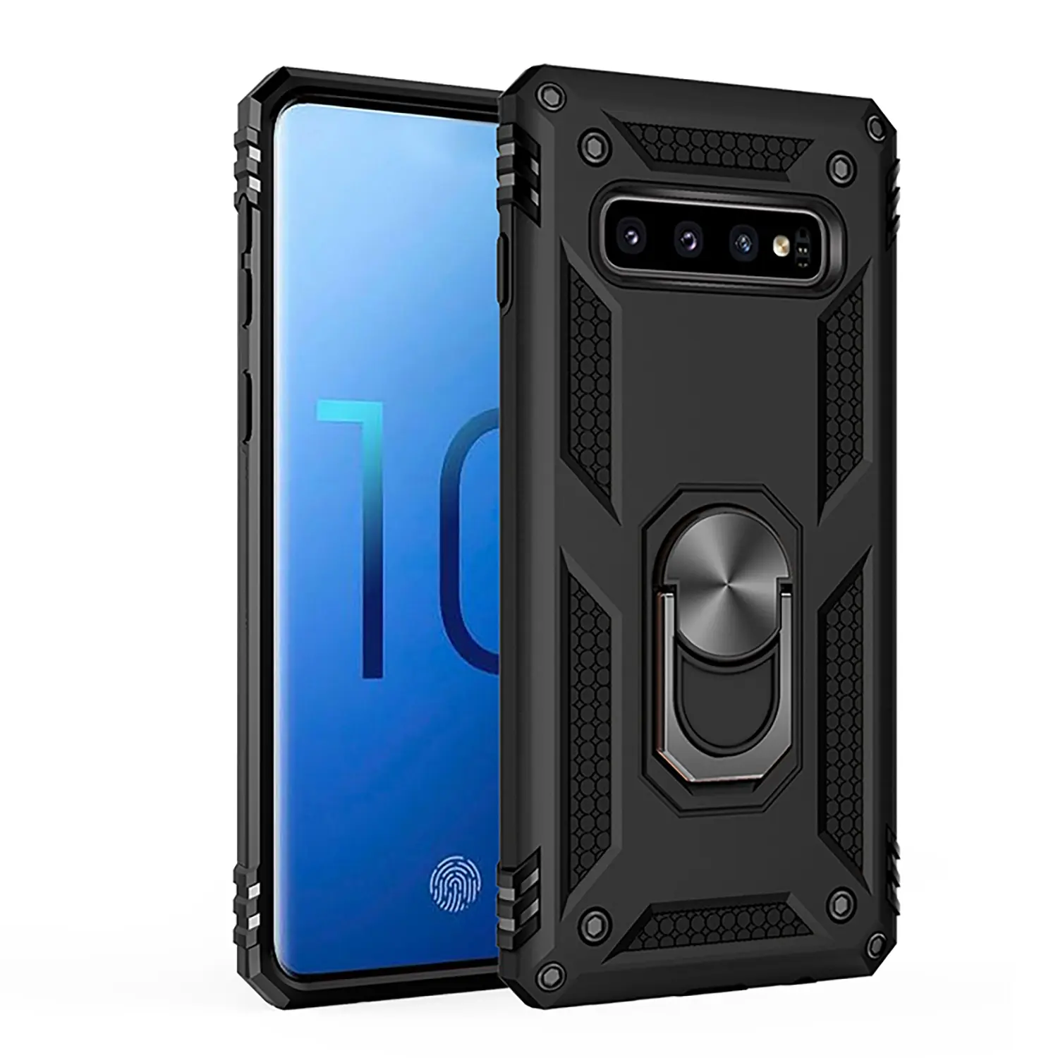 Case for Samsung Galaxy S10 Ring Holder 360° Adjustable Stand, Anti-Slip Dual-Layer Durable, Elegant Minimalist Design, Pure Color for Samsung Galaxy S10 Phone Case