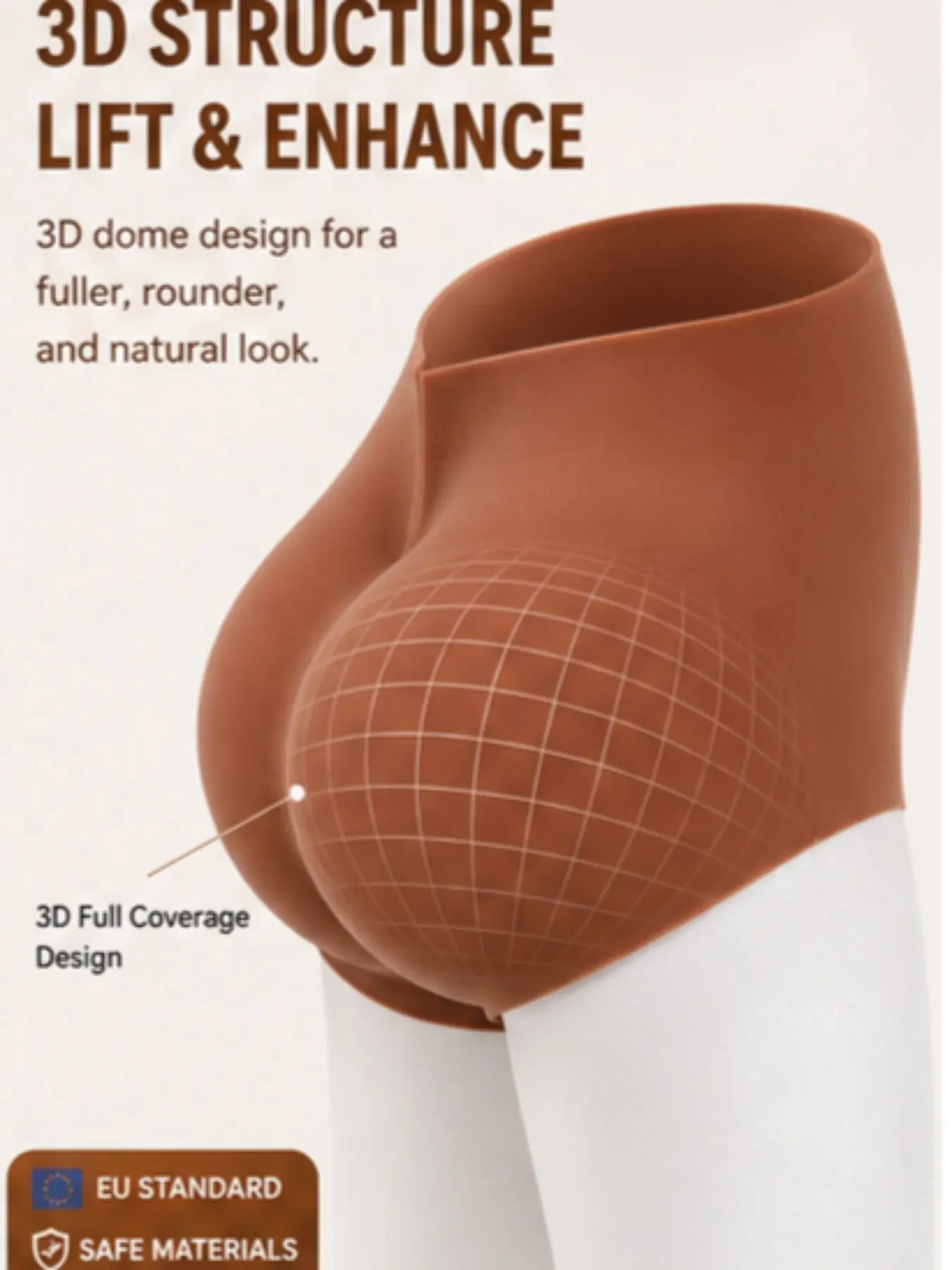 3D Shapewear Triangle Panties, Plus Size Butt Lifter, Enhanced Curves, Comfortable Fit, Ideal for Daily Wear, Boost Your Confidence