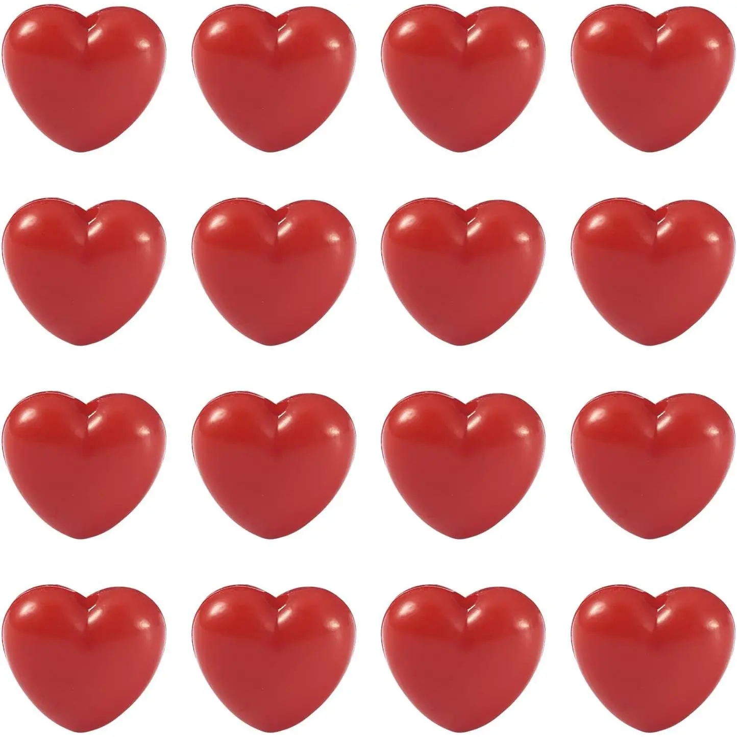 100-Count Opaque Solid Heart Pony Beads (10x11mm), Environmental Safe Lightweight Spacers for Women's Bracelet & Necklace Making, DIY Craft Hair Braid Supplies