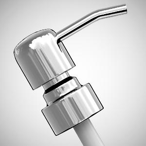 Soap Dispenser - 2 Pack, 18 Oz Antique Design Thick Glass Hand Soap Dispensers; with 304 Rust Proof Stainless Steel Pump, 6Pcs Clear Stickers, for Kitchen, Bathroom - Silver