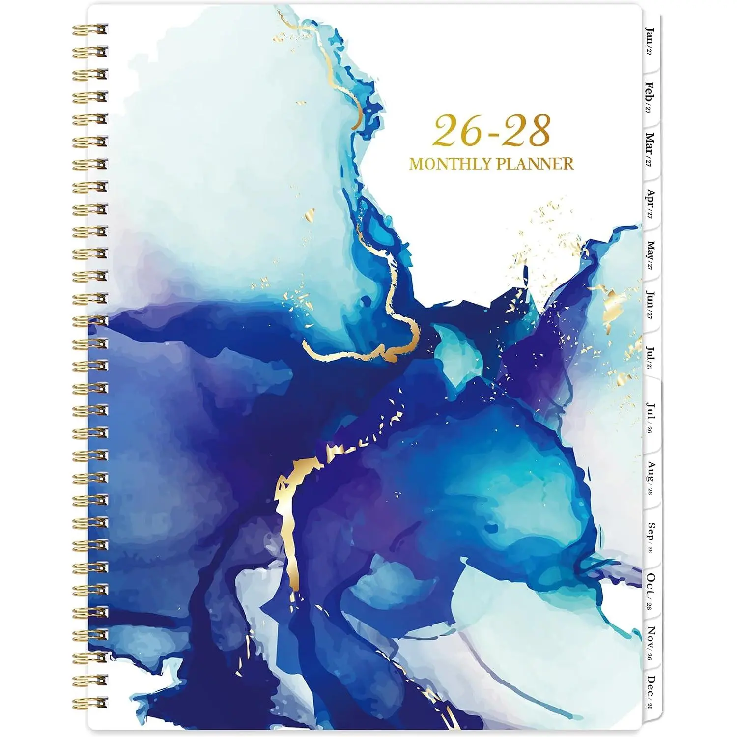 Monthly Planner 2026-2028 - 2 Year Planner, July 2026 - June 2028, 9" × 11" | 2 year calendar 2026-2028 monthly planner with Thick Paper, Flexible Cover + Pocket, 24-Month Calendar - Waterink