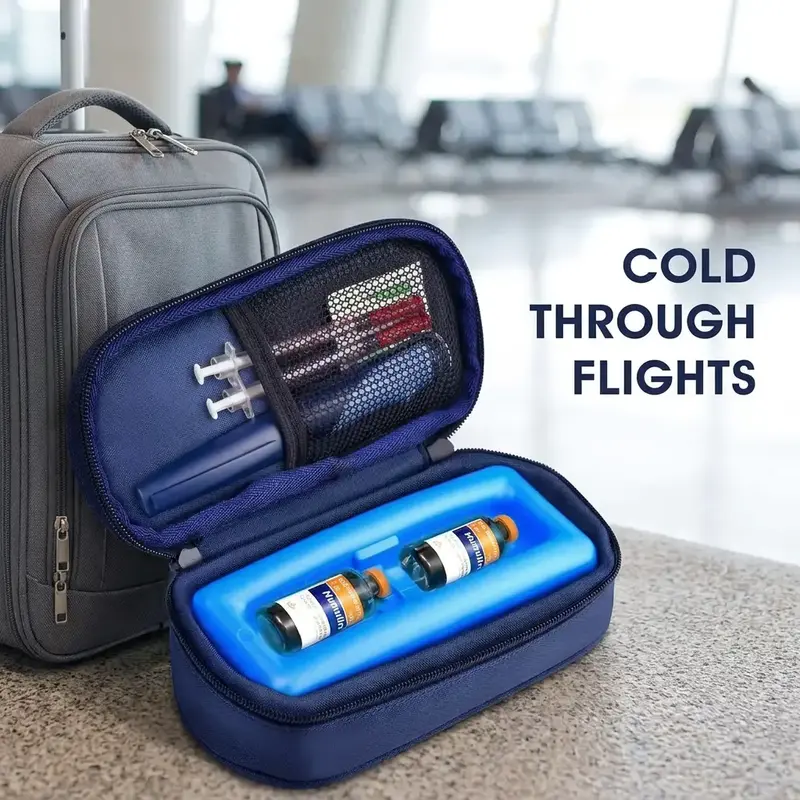 Insulin Travel Cooler Case, Diabetic Insulated Bag with Ice Pack, Cooler Bags Insulated For Travel, Portable Mini Cooler Pouch, Medication Storage Kit #GLOBAL PICKS
