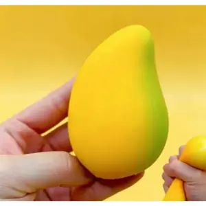 Fluid mango stress-relief toy, slow-rebound decompression toy, fruit  toy, moldable fluid mango  toy butter squishy Glutinous Rice Cake