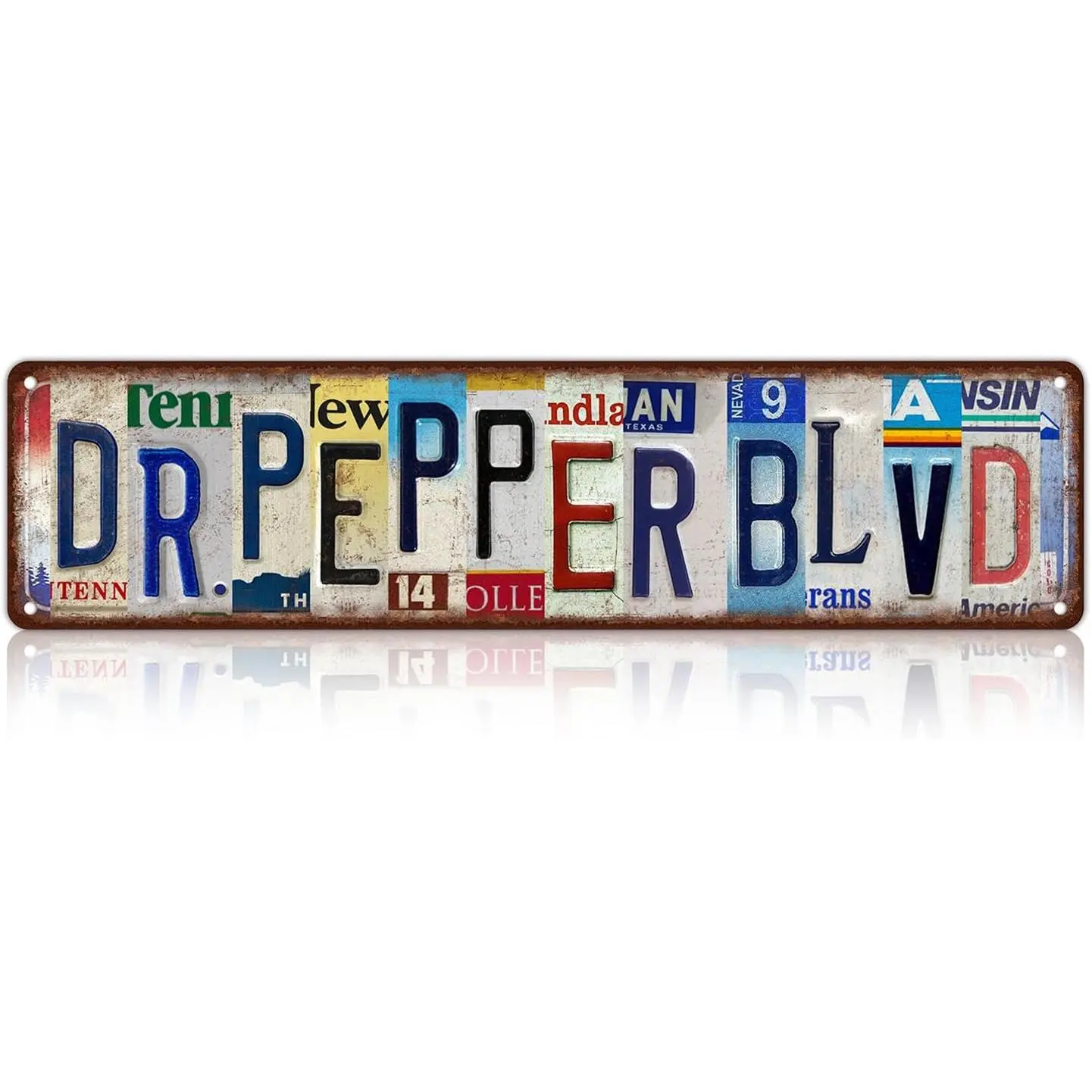 Vintage Wall Decor Dr.Pepper Blvd Street Sign Metal Tin Signs For Bar Home Man Cave Cafe 16 X 4 Inches,Fun Metal Signs,Fun Wall Decoration Signs