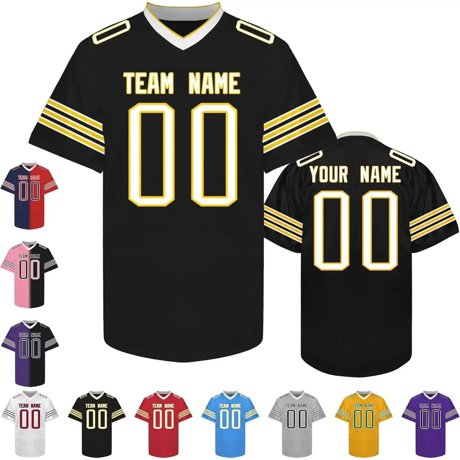 Custom Football Jersey Personalized Stitched Printed Team Name Number Logo Customized Uniform Gift for Men Women Youth