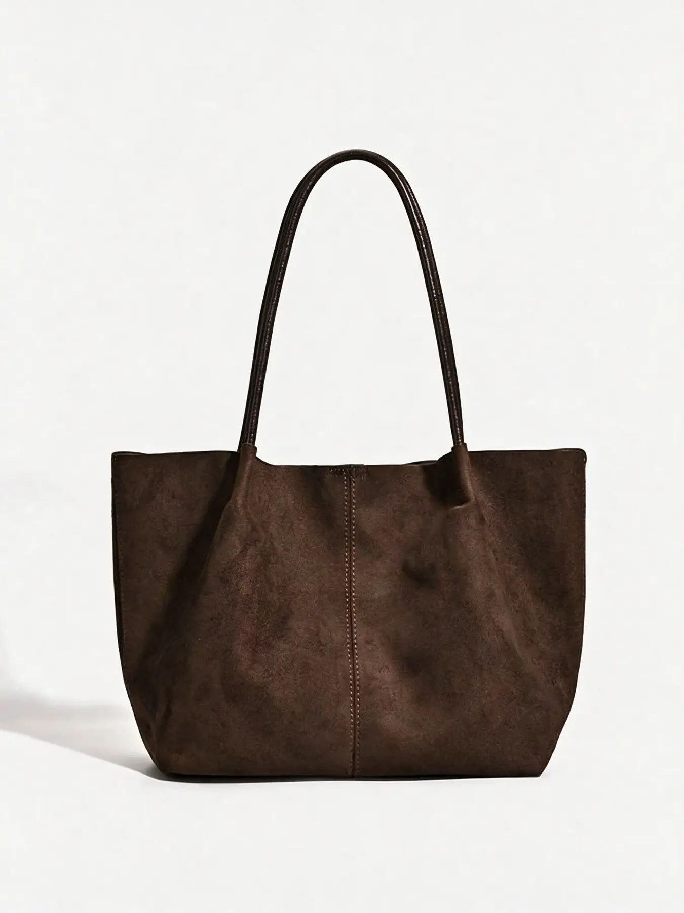 2026 new arrival coffee colored suede large capacity women's shoulder bag versatile commuter daily travel multifunctional handbag