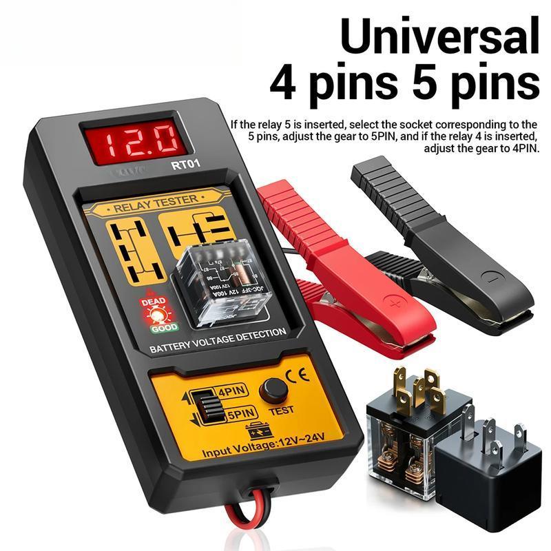 Universal 12V LED Indicator Light - Car Battery & Relay Voltage Tester, Checker for Vehicles, Essential Car Accessory