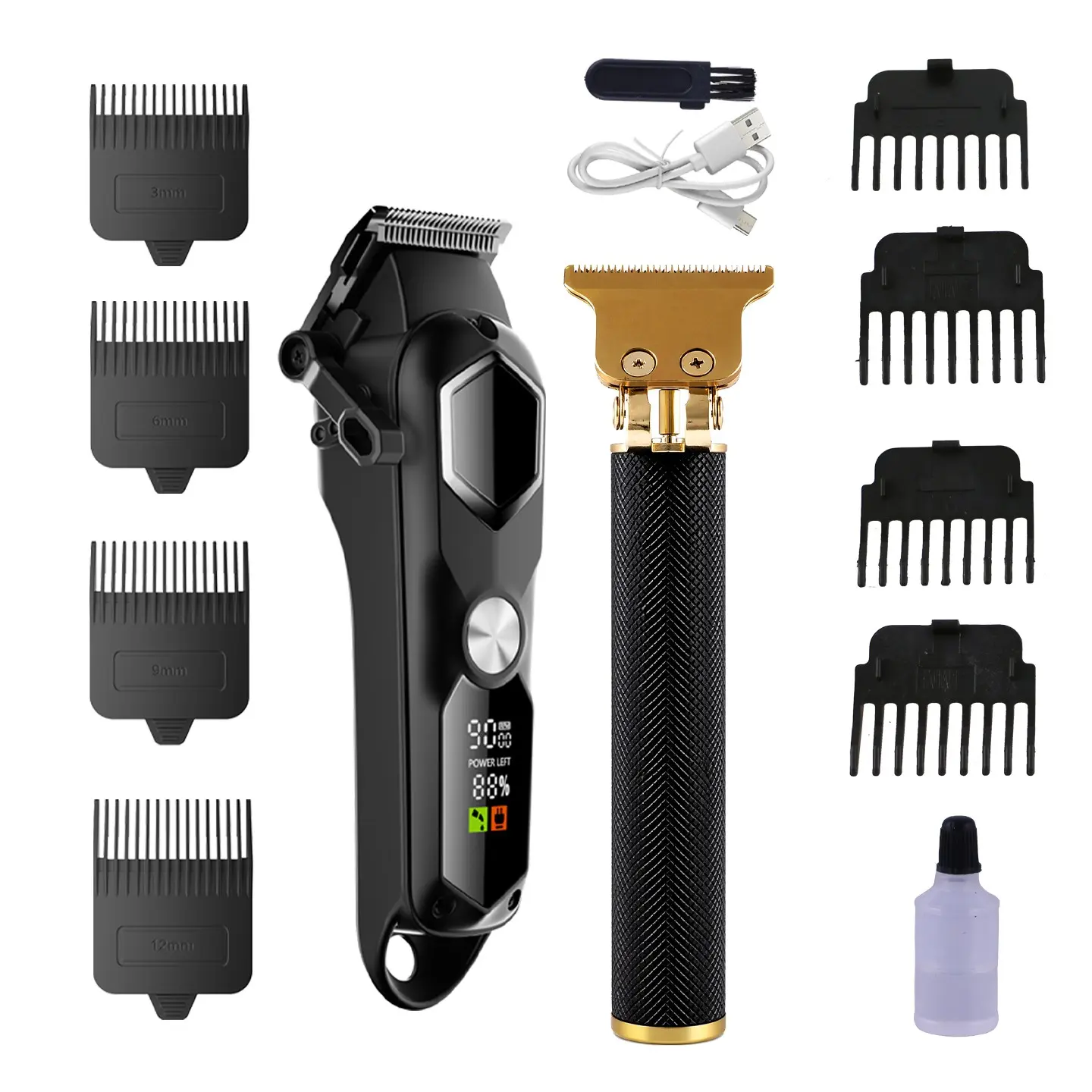 Men's Professional Haircut Set, Adjustable Blade, Fast Charging, Sharp Durable Blades, Vintage Trimmer, Easy Operation, Perfect for Gifting