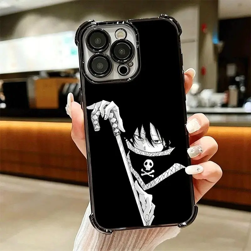 Feitan Portor Theme TPU Plating Cellphone Case for Various iPhones, Colorful Full-Cover Anti-Fall Protective Accessory Compatible with iPhone 11 12 13 14 15 Plus 16 16E 17 Pro Max 17E Air, Personalized, Feitan Theme, Resistance
