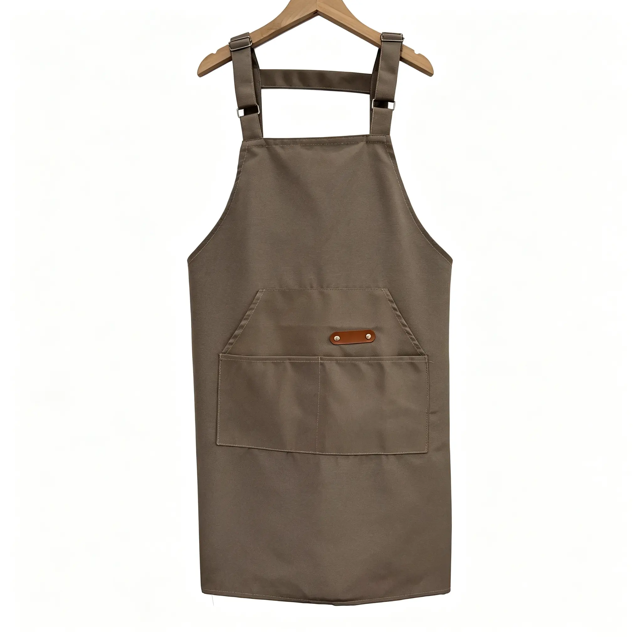 Waterproof Apron, Adjustable H-Strap, 3 Large Pockets, Kitchen Restaurant Workwear, Solid Color Korean Style, Suitable for Tea Shop, Nail Salon, Fruit Store, Craft Workshop