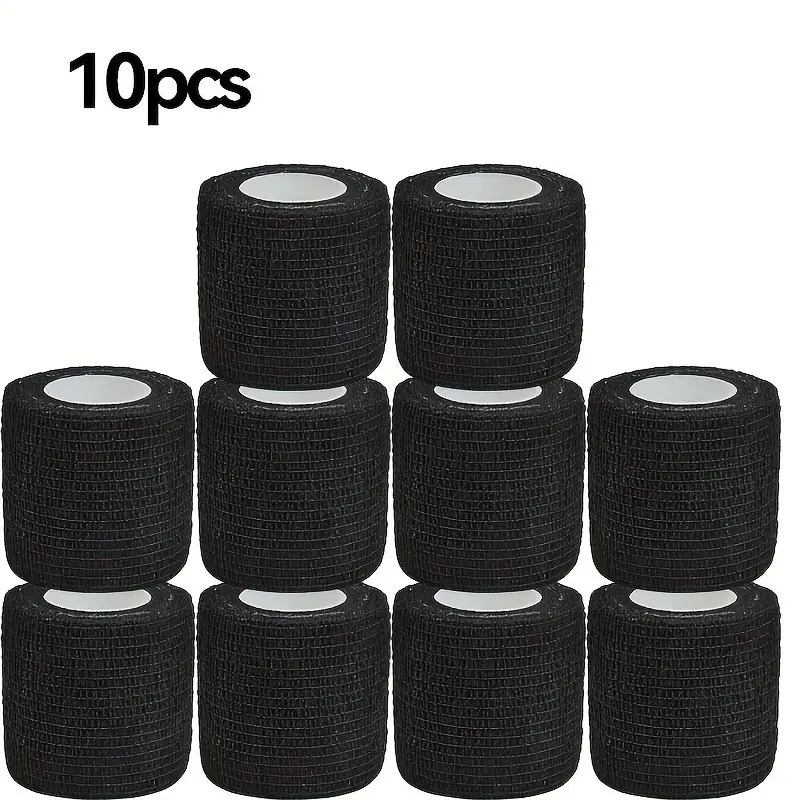 10-Pack Self-Adhesive Elastic Athletic Tape Sports Bandages, Knee Finger Ankle Joint Hand Shoulder Protector, 5cm/197in Size, Athletic Support Gear