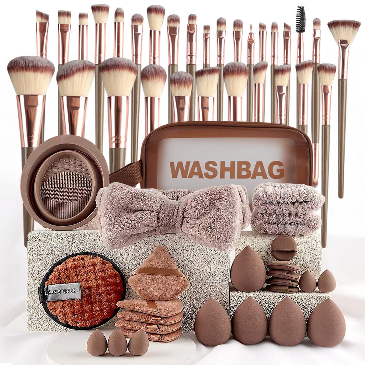 56-Piece Makeup Brush Set, Multifunctional Cosmetic Tools Kit, Includes Foundation Brushes (champagne Color), Friday Sale!
