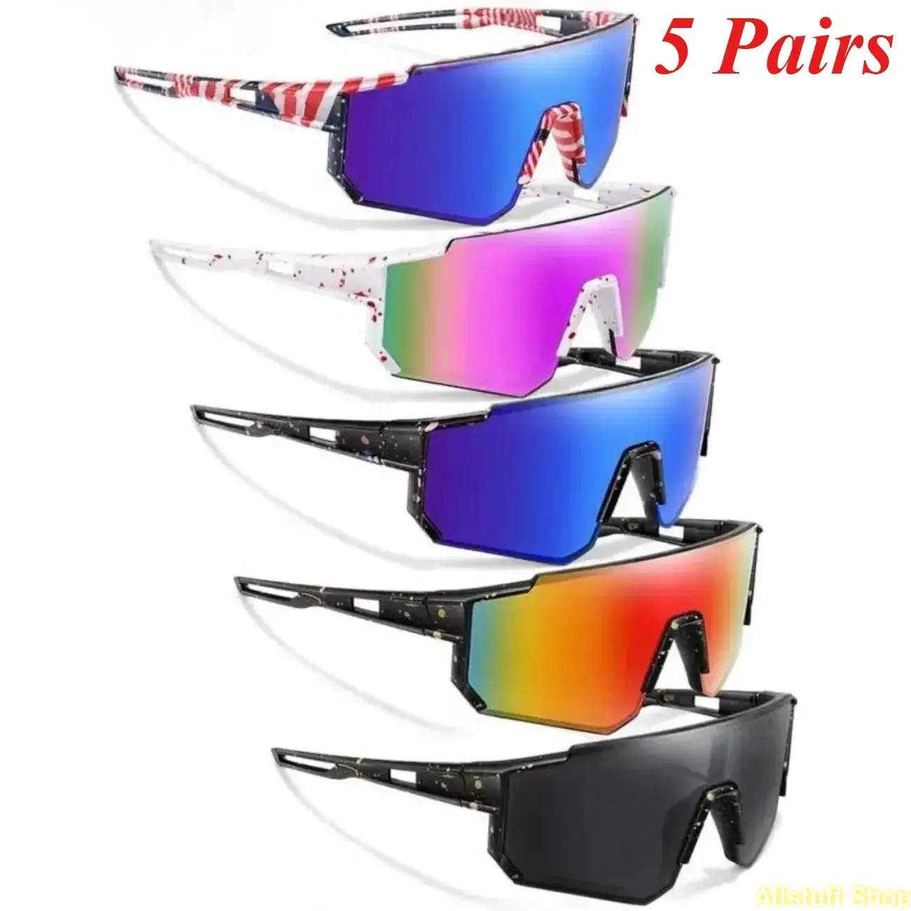 Unisex 5-Pack 2026 Model UV-Protective Sunglasses Accessories, Outdoor Eyewear for Men and Women, Ideal for Sand Protection, Fishing,travel essentials,camping essentials, Glasses, Cycling
