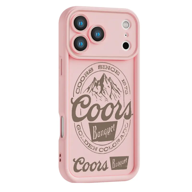 Retro Vintage COORS Letter Graphic Soft Silicone Phone Case - All-Round Full Edge Shockproof Anti-Drop Cover Compatible with iPhone 17E,17,16,15 Pro Max,14,13,12,11,X,Plus,Air,Mini Series Models,Magnetic