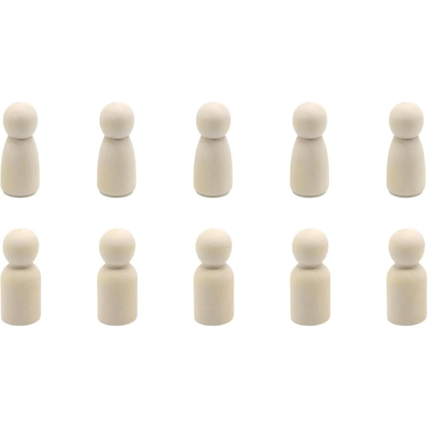 10 count Wooden People Pegs Unfinished  Figures Bodies for Handicrafts and DIY Arts (35 mm)
