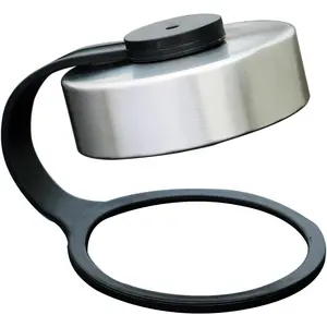 Lid for Wide Mouth  Water Bottle, Fit , Simple Modren,  Stainless Steel Flat Cap