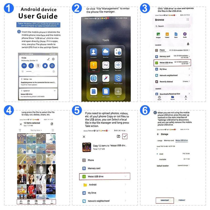 3 in 1 Flash Drive (App Required) - High Speed USB 3.0 Memory Stick with Free Type-C Adapter for iPhone/iPad/Android/PC, OTG Flash Pen Drive for Photos & Videos Backup