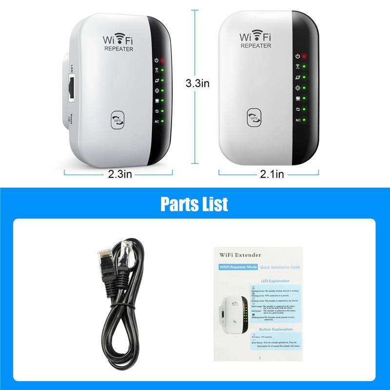 Wireless WIFI Repeater  Router Wifi Range Extender Wi-Fi Signal Amplifier Network Card Adapter for PC