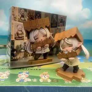 Anime Frieren: Beyond Journey'S End Q Version Cute Figures Cardboard Box Frieren Collectible Model Collectible Toys Statue Gift