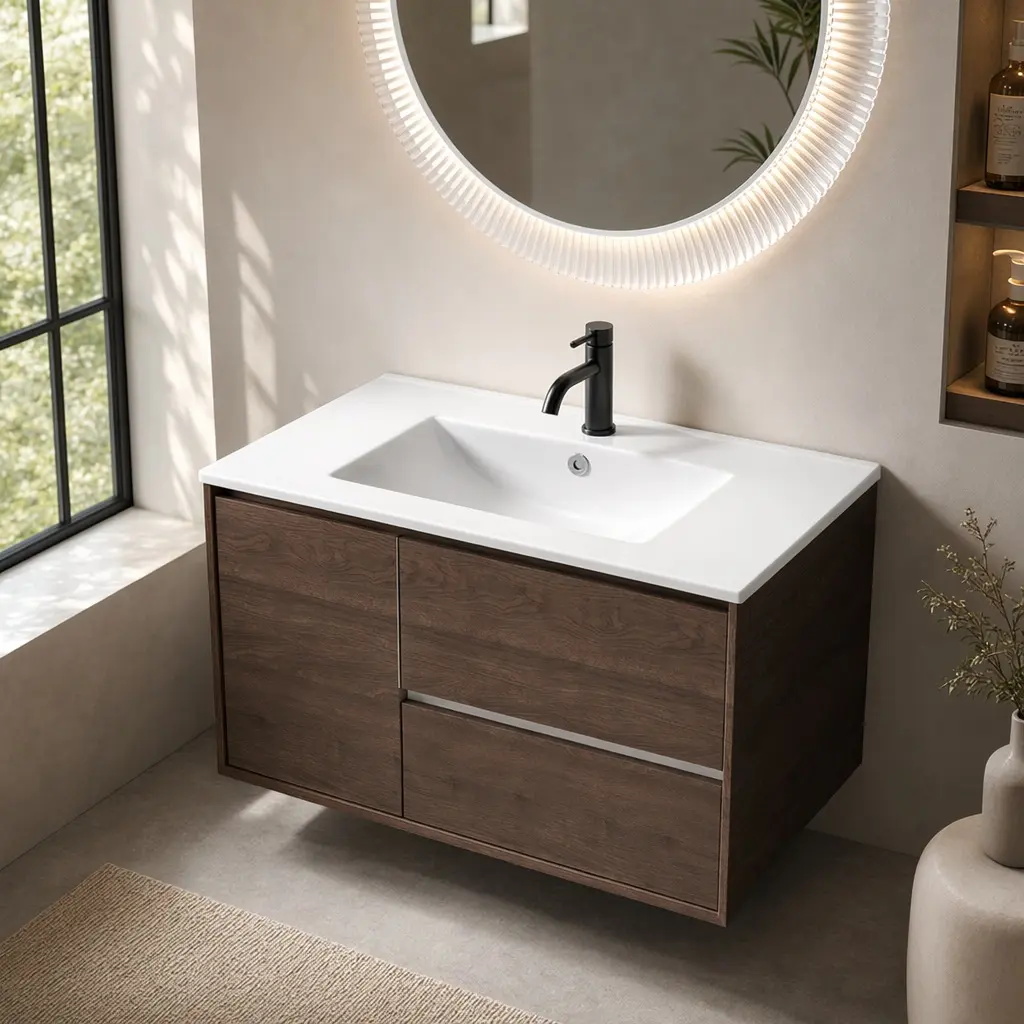 30-Inch Glossy White Oval Ceramic Countertop Vessel Sink - Cultured Marble Top, Centerset Pre-Drilled, Overflow, Stain-Resistant Surface, Easy-Clean, Durable Modern Vanity Basin, Vanity Cabinet Compatible, Multi-Size Options for Bathroom Remodel