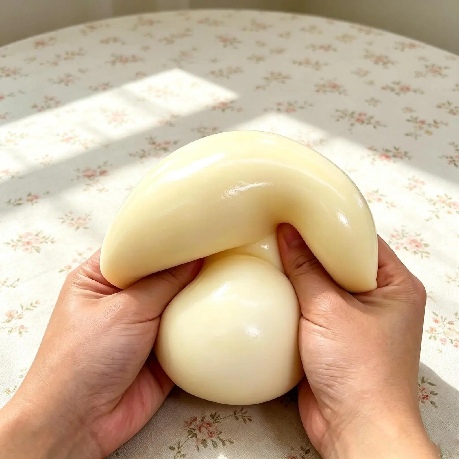 Giant Cheese Ball, Large Fluid Squishy, Slow Rising Squeeze Toy, Stress Relief Fidget Toy, ASMR Sensory Toy