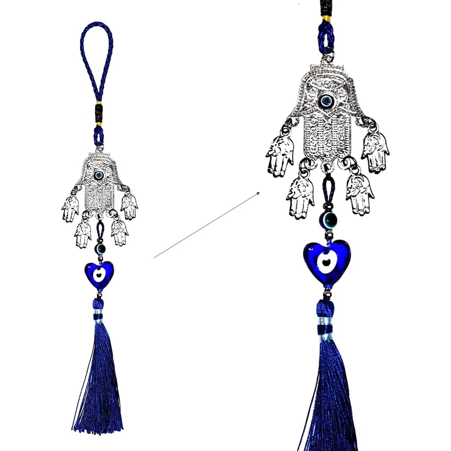 Elegant  Hamsa Hand  Ornament - Charm and Sign of  Luck & Blessing -  & Office Decorative Accessories - Things to Hang in Your  Mirror