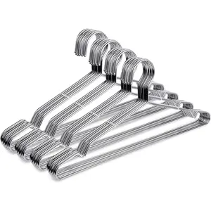 Wire Coat Hangers 40 Pack Strong Heavy Duty Stainless Steel Metal Ultra Thin Space Saving Clothes Hangers 16.5 Inch
