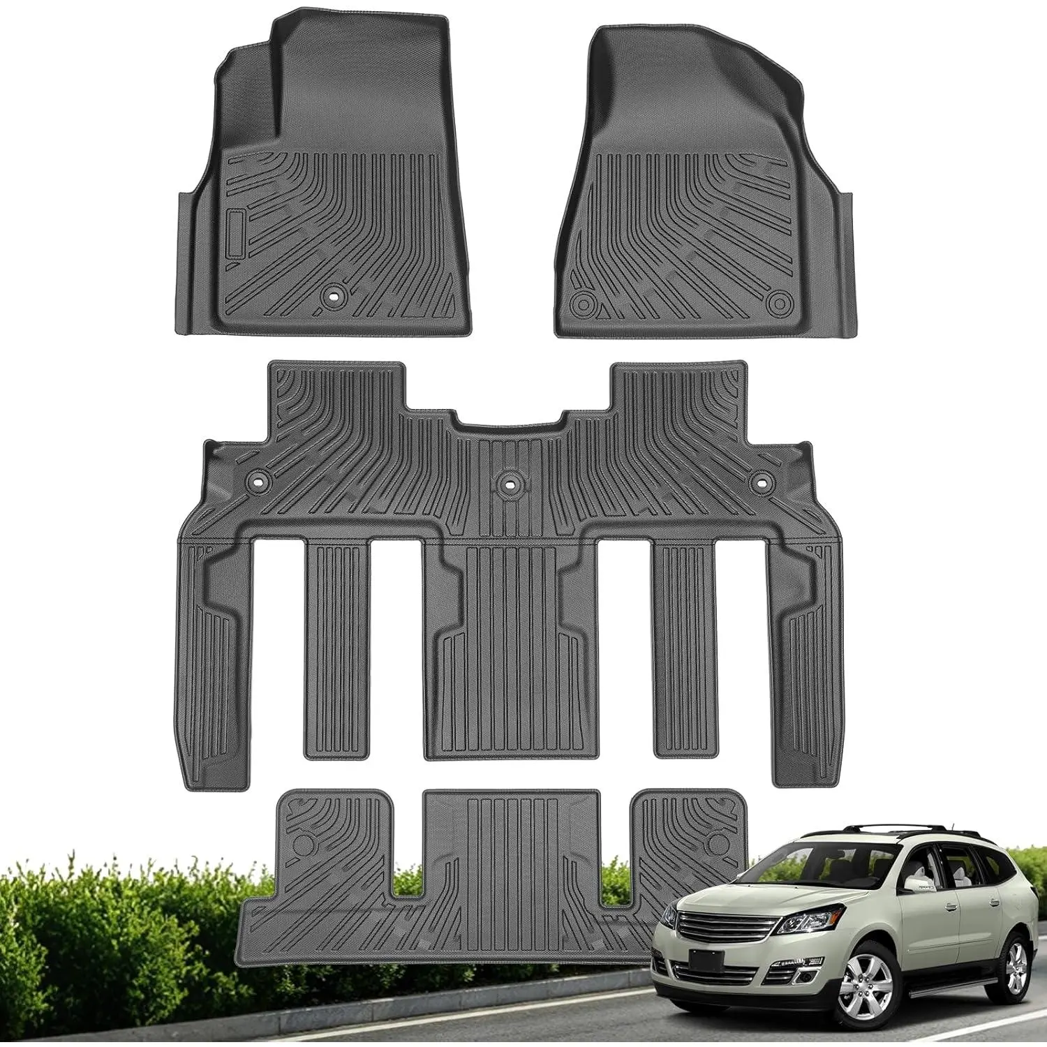 2) For Chevy Traverse | 2007-2017 | 3 Rows
