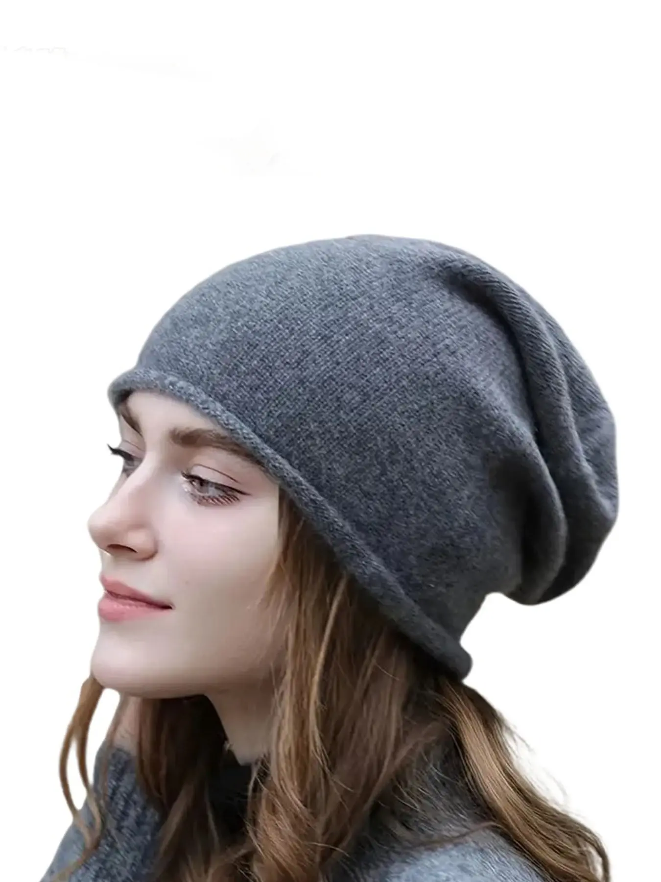 Casual Soft Knitted Slouchy Beanie for Men Women, Stretchy Solid Color Winter Warm Beanie Hat, Multiple Colors Available, Versatile Fall-Winter Accessory, Practical Back-to-School Supply for University Students
