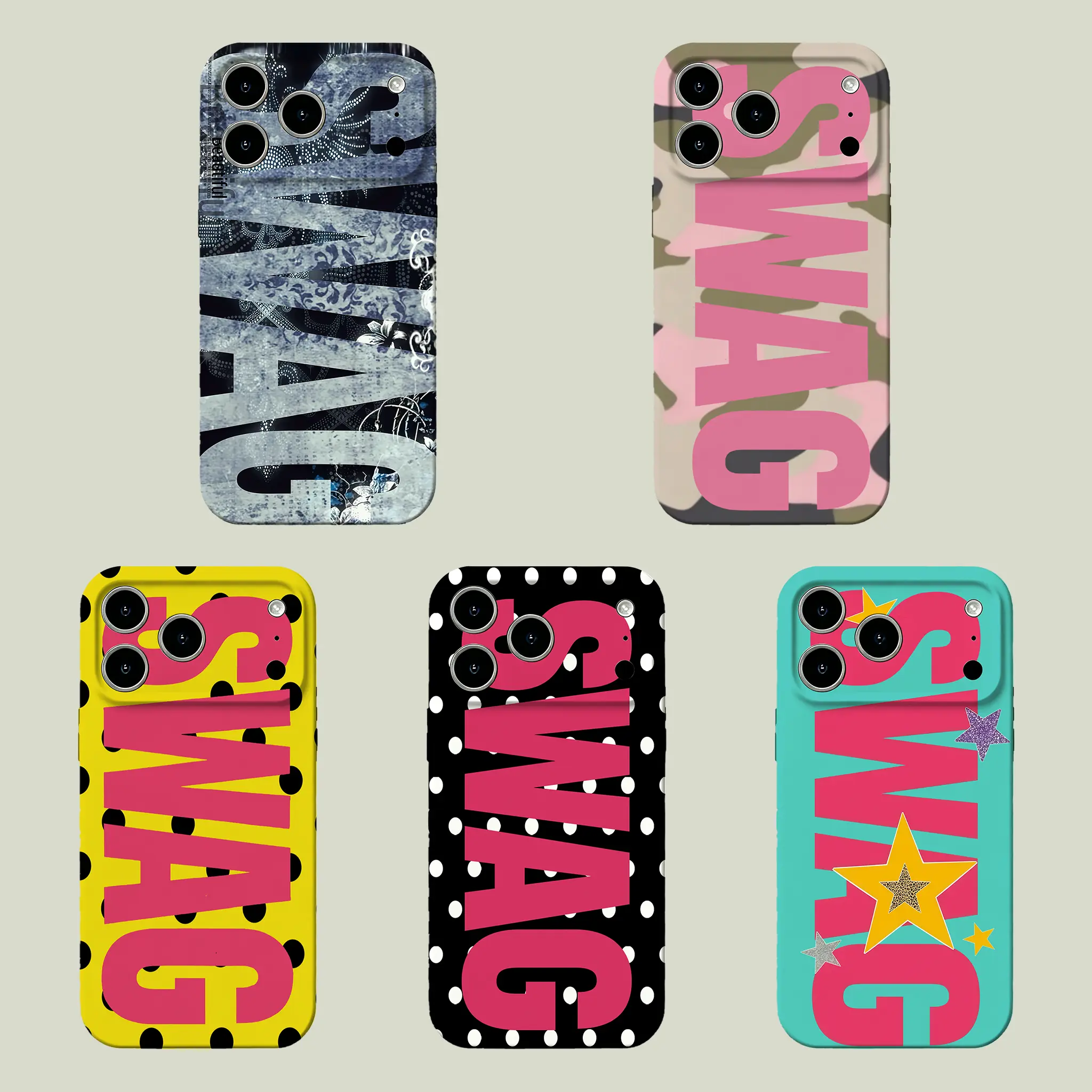 SWAG Collection Hard Polycarbonate (PC)+TPU Plastic Phone Case - 360 Degree Full-Coverage Double Layer Shockproof, Elegant Glossy Vibrant Protection for iPhone 11-17 Pro Max/Plus/Air, Mobile Phone Accessory.