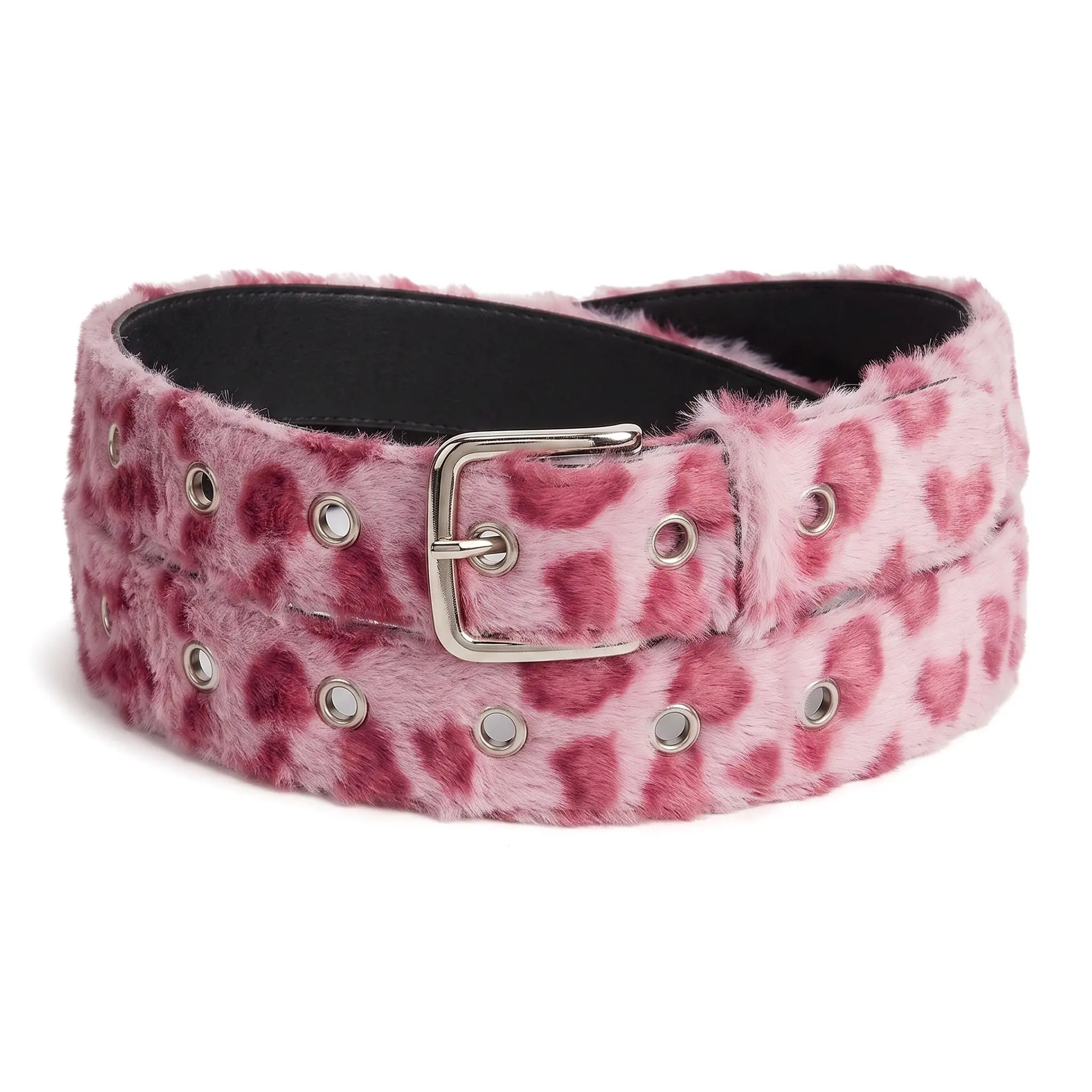 Y2K Style Leopard Print Fluffy Waist Belt For All Women, Soft Comfort Plush Strap Equipped With Polished Alloy Hardware And Practical Pin Buckle, Unique Niche Ornament Suitable For Daily Dresses, Denim Pants, Urban Streetwear And Retro Millennium Fashion