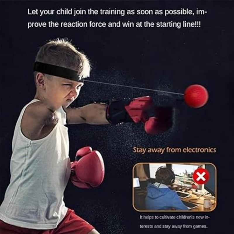 Adjustable Headband Boxing Reflex Training Ball - PU/Rubber, with Textured Grip for Enhanced Speed & Agility  - Addictive Boxing Game for All Ages - Boxing Equipment,Boxing Gloves,
