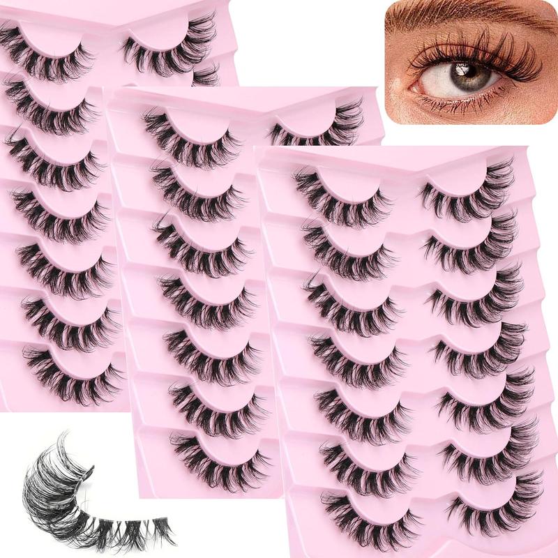 Lightweight Cat Eye False Eyelashes, Natural Look Wispy False Eyelashes for, Volumized Lash Extension Trending Product, Daily Eyelash Extension Kit, Makeup Products, High Quality Eyelashes, Eyelash Clusters, Fancy Lashes Cosmetic, DIY False Eyelashes