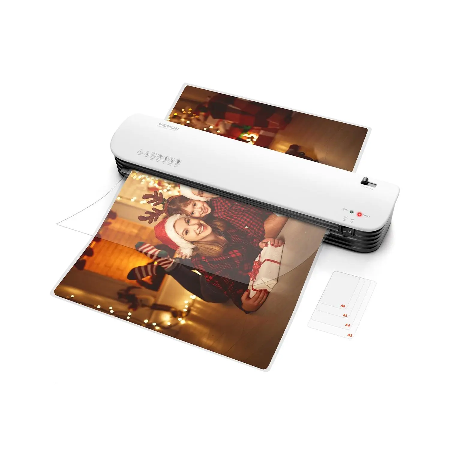 【DealsForYouDays】VEVOR Laminator Machine, Thermal Laminator for Max A3 Paper Size, 2-3 min Quick Warm Portable Laminator, 3-5 mil Thickness, Ideal for Home, Office, Business, or School Supplies, White+ Black